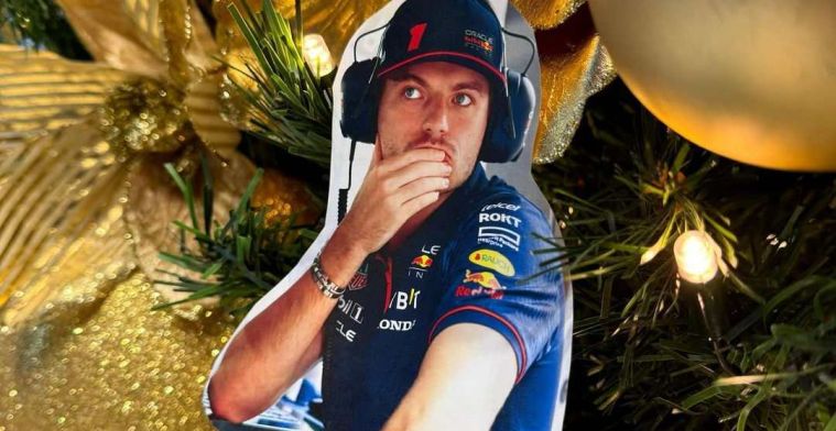 Red Bull decora árvore de Natal com Verstappen, Horner, Wolff e Leclerc