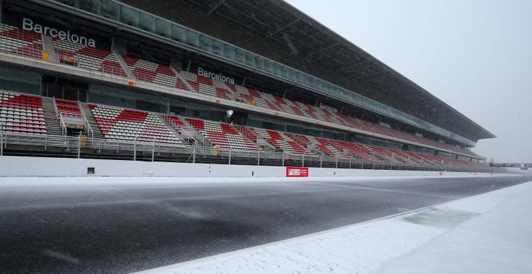 ¿La F1 en la nieve? Así estaba la pista en los tests de invierno del '18