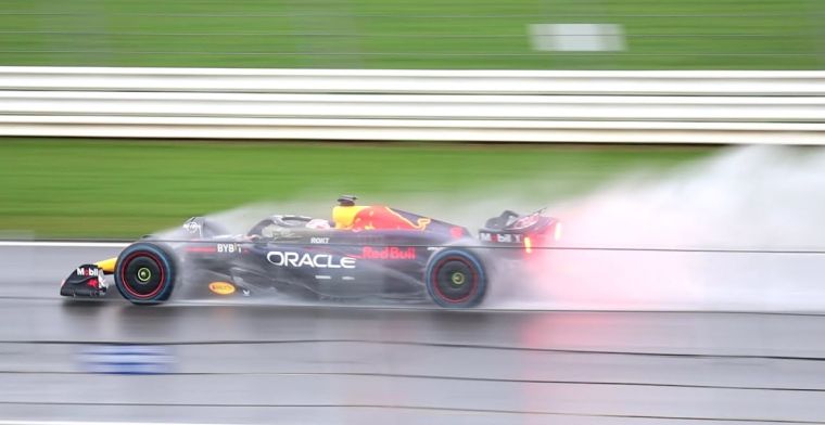 Detailed footage of Verstappen in the RB20 at Silverstone