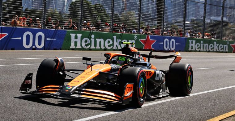 Resultados completos TL1; Norris segura Verstappen na Austrália